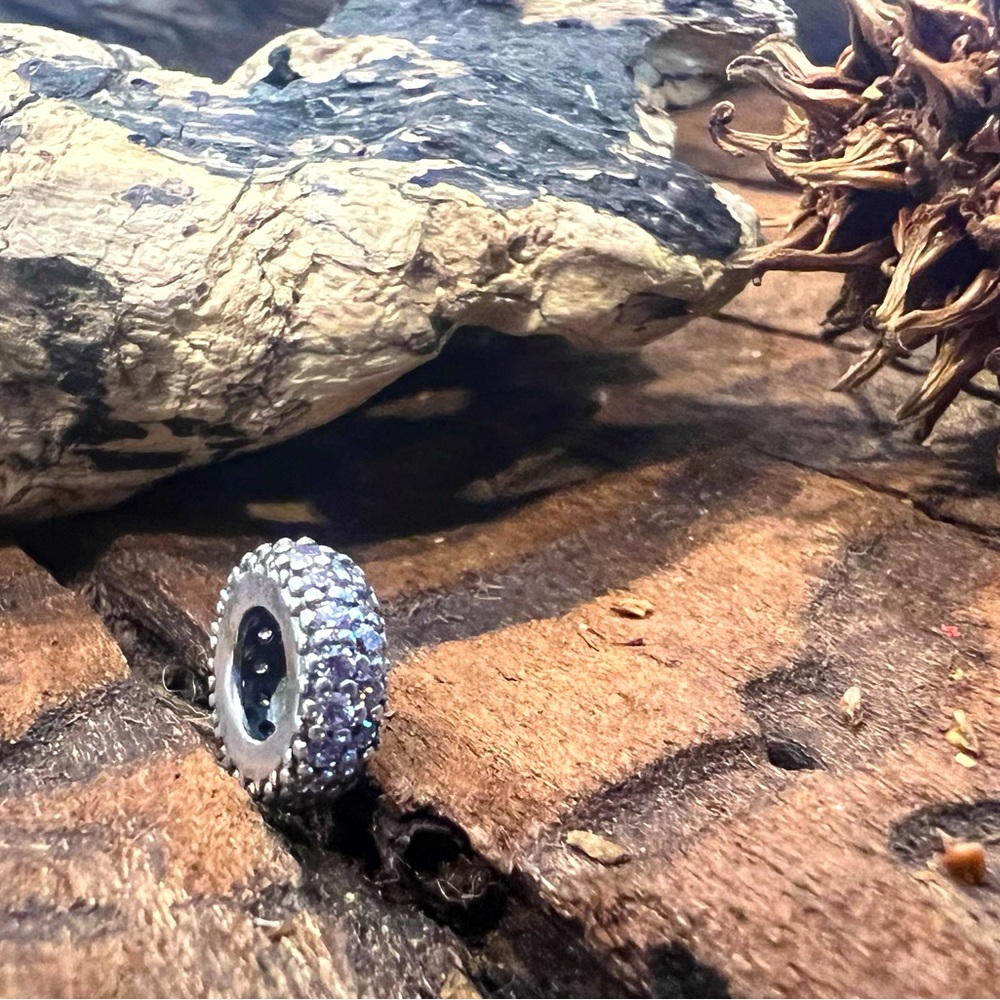 Authentic Pandora Charm Inspiration Within Spacer with Pink Zirconia Sparkling